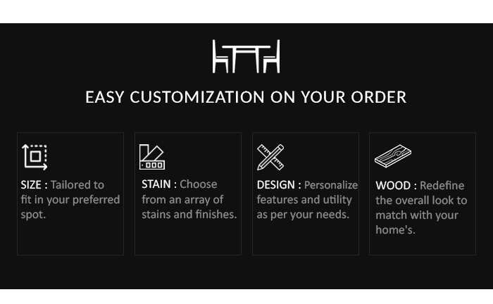 .. lmh EASY CUSTOMIZATION ON YOUR ORDER 