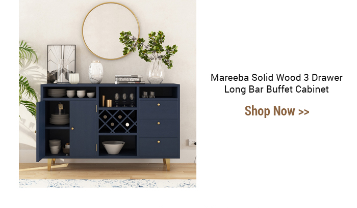  % *I e Mareeba Solid Wood 3 Drawer Long Bar Buffet Cabinet Shop Now 