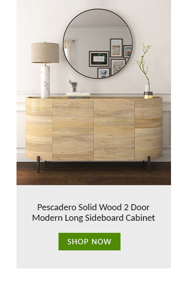  Pescadero Solid Wood 2 Door Modern Long Sideboard Cabinet SHOP NOW 