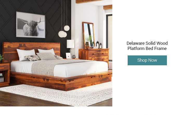 Delaware Solid Wood Platform Bed Frame